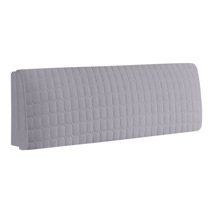 Anyhouz Headboard Cover Light Gray Cube Pattern Super Soft Smooth Quilted Velvet Bed Back Dust Protector Cover 160x70cm-Bed Headboard-PEROZ Accessories