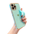 Anymob iPhone Case Light Blue Square Holder Wristband Plating Heart Shockproof Protective Cover-Mobile Phone Cases-PEROZ Accessories