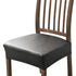 Anyhouz Chair Cover Black PU Leather Seat Slipcover Chair Cover for Kitchen Hotel Banquet Dining Living Room-Chair Cover-PEROZ Accessories