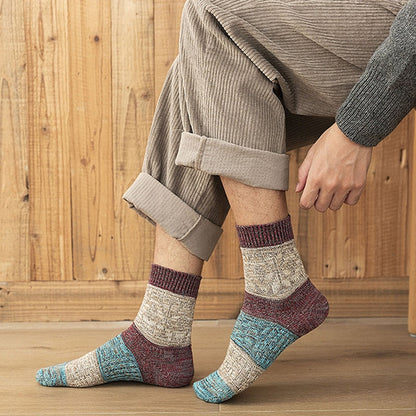 Anysox 5 Pairs Size 5-11 Fashion Socks High Quality Colorful Cotton for Men-Socks-PEROZ Accessories
