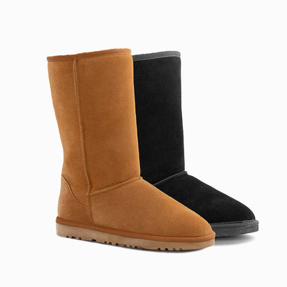 Ugg Boots Genuine Australian Sheepskin Unisex Long Classic Suede-Boots-PEROZ Accessories