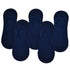 Anysox 5 Pairs Size 4-9 Blue Boat Socks Summer Thin Invisible Cotton Non-Slip Silicone Breathable Pure Color For Men-Socks-PEROZ Accessories