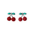 Anyco Fashion Earrings Genuine Sterling Silver Romantic Sweet Red Zircon Cherry Fruit Studs For Girls Accessory Jewelry-Earrings-PEROZ Accessories