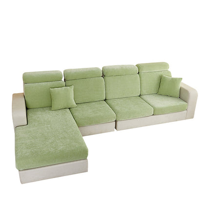 Anyhouz Sofa Cover Mint Green L-Shape Polyester Chenille Thick Stretchable Cushion For Living Room Enlarge Size Small-Slipcovers-PEROZ Accessories