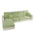 Anyhouz Sofa Cover Mint Green L-Shape Polyester Chenille Thick Stretchable Cushion For Living Room Enlarge Size Small-Slipcovers-PEROZ Accessories
