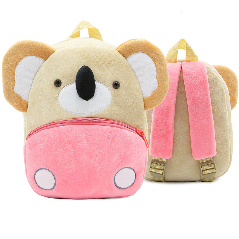 Anykidz 3D Apricot Koala School Backpack Cute Animal With Cartoon Designs Children Toddler Plush Bag For Baby Girls and Boys-Backpacks-PEROZ Accessories