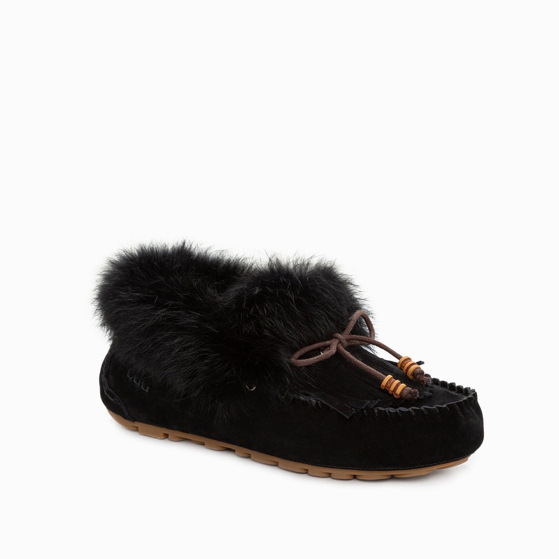 Ugg Fluff Tassel Moccasin (Inner Wedge)-Loafers &amp; Moccasins-PEROZ Accessories