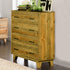 Tallboy with 4 Storage Drawers in Wooden Light Brown Colour-Furniture > Bedroom-PEROZ Accessories
