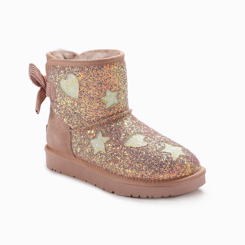 Ugg Valerie Bailey Bow Glitter Boots-Boots-PEROZ Accessories