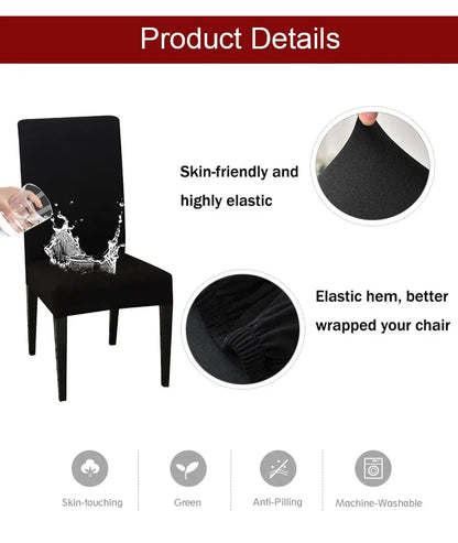 Anyhouz Chair Cover Bright Red with Anti-Dirt and Waterproof Elastic Material for Dining Room Kitchen Wedding Hotel Banquet Restaurant-Chair Cover-PEROZ Accessories