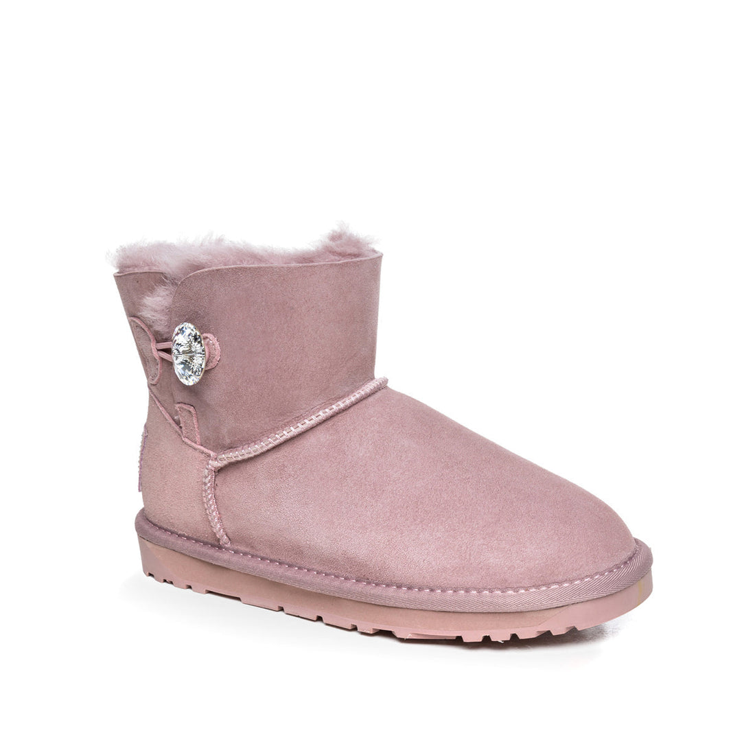 Ugg Classic Mini Button With Swarovski Boots (Water Resistant)-Boots-PEROZ Accessories