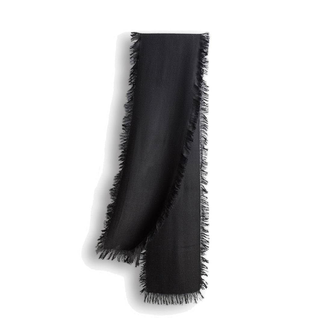 fringed check wool scarf