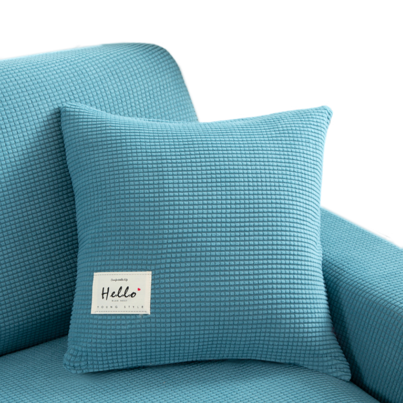 Anyhouz Pillowcase 45X45Cm Space Blue Polyester Thick Stretchable Cushion For Living Room-Slipcovers-PEROZ Accessories