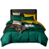 Anyhouz Bed Sheet Deep Green Yellow Ultra Soft Luxury Egyptian Cotton Bedding Cover Queen Size 6 Pcs Bed Set-Bed Sheets-PEROZ Accessories