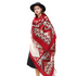 Anyyou 100% Merino Wool Garnet Silk Satin Large Winter Scarf Pashmina Shawl Bandana Perfect For Women Ladies Fashion Style-Scarves-PEROZ Accessories