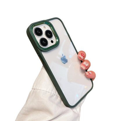 Anymob iPhone Case Army Green Ridge Transparent Metal Camera Protection Shockproof Armor Case iPhone13 12 11 Pro Max Compatible-Mobile Phone Cases-PEROZ Accessories