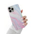 Anymob iPhone Laser Gradient Marble Soft Silicone Pink White Phone Case With Anti-Fingerprint Anti-Scratch Dustproof Non-SlipPhone iPhone Compatible-Mobile Phone Cases-PEROZ Accessories