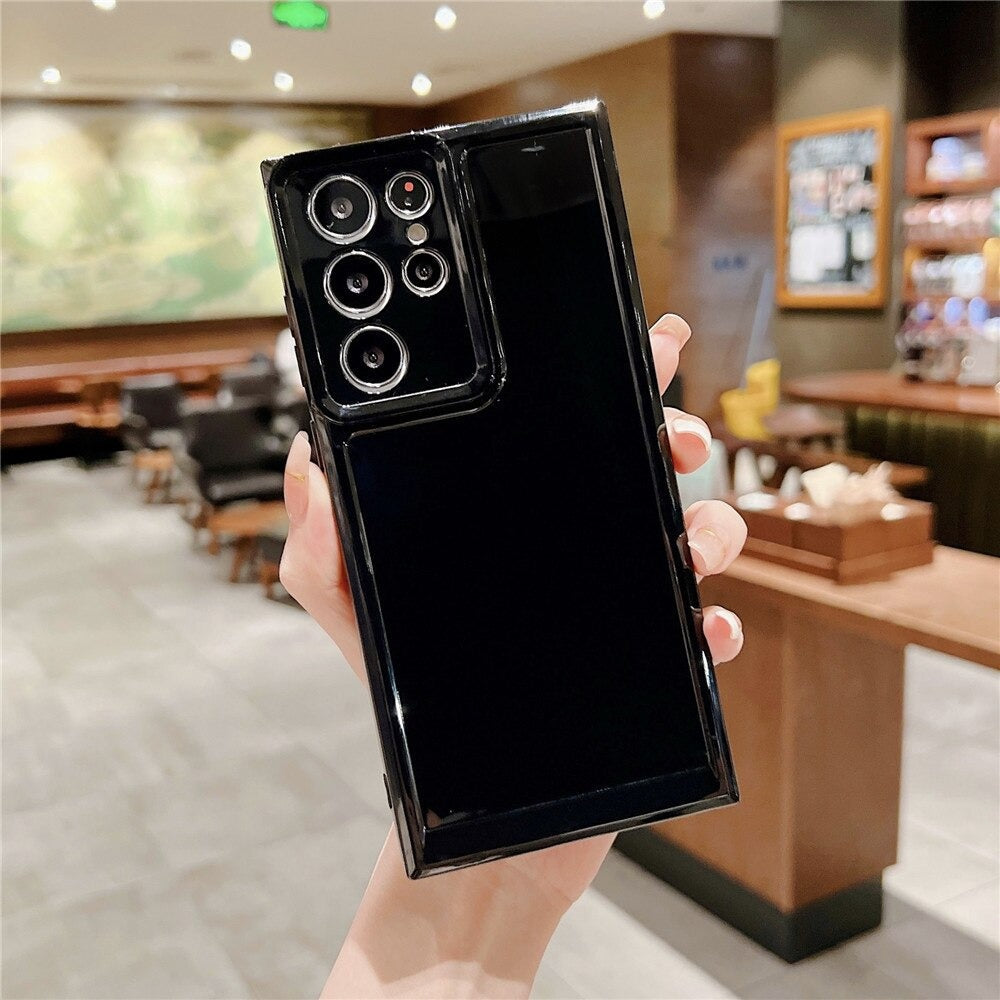 Anymob Samsung Black Space Case Jelly Crystal Shockproof Full Protect Camera Soft Shell For Samsung Cover Compatible-Mobile Phone Cases-PEROZ Accessories