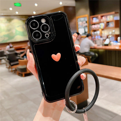 Anymob iPhone Black And Orange 3D Love Heart Bracelet Phone Case Shockproof Soft Silicone Cover-Mobile Phone Cases-PEROZ Accessories