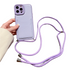 Anymob iPhone Case Purple Crossbody Necklace Strap Lanyard Cord Card Holder Silicone Cover-Mobile Phone Cases-PEROZ Accessories