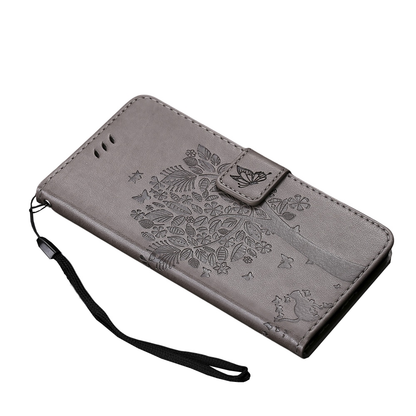 Anymob Samsung Black Leather Flip Case Wallet Cases Phone Bag Shell Cover-Mobile Phone Cases-PEROZ Accessories
