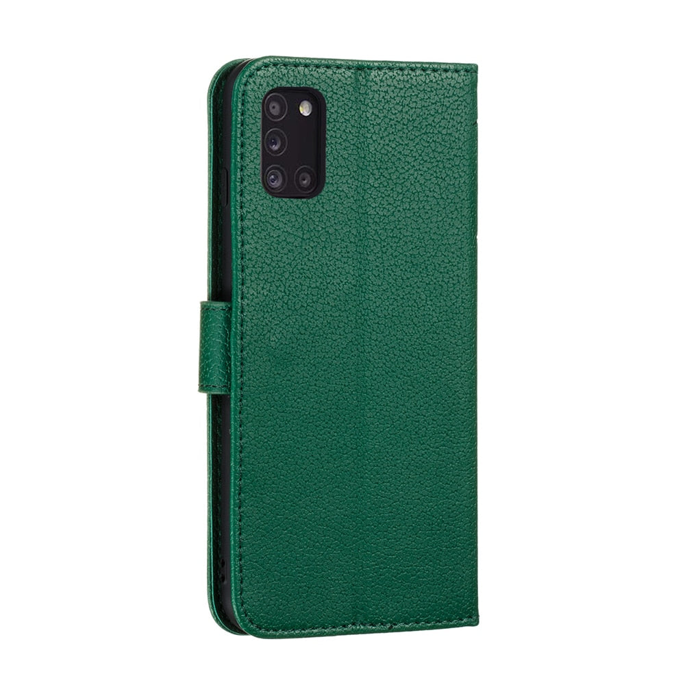 Anymob Samsung Gloss Black Flip Case Leather Phone Wallet Cover Protection-Mobile Phone Cases-PEROZ Accessories