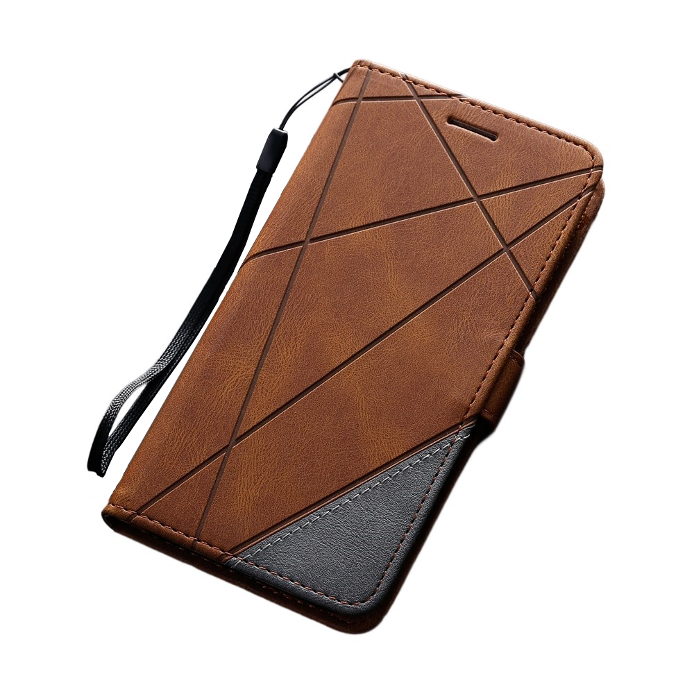 Anymob Samsung Brown Flip Case Leather Phone Wallet Cover Protection-Mobile Phone Cases-PEROZ Accessories
