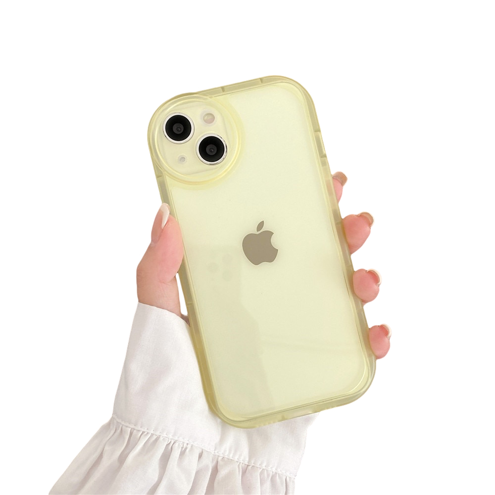 Anymob iPhone Case Yellow Candy Color Transparent Shockproof Soft Silicon Back Cover-Mobile Phone Cases-PEROZ Accessories