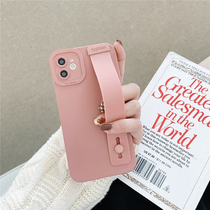 Anymob iPhone Case Pink Wristband Soft Silicone Wrist Matte Shockproof Phone Cover-Mobile Phone Cases-PEROZ Accessories