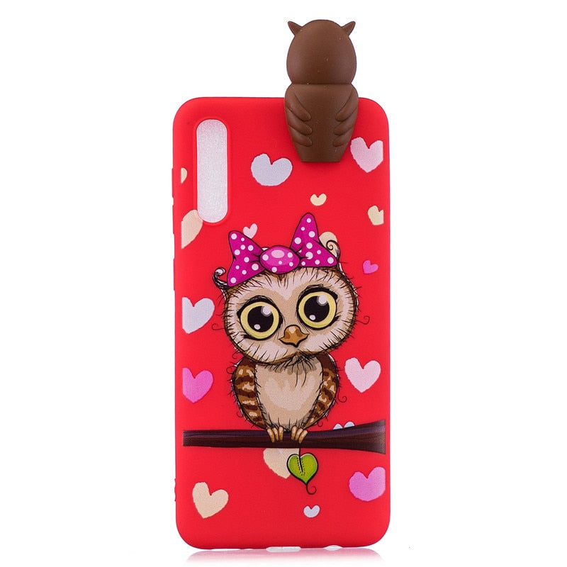 Anymob Samsung Red Owl Silicone Case Animal Back Cover-Mobile Phone Cases-PEROZ Accessories