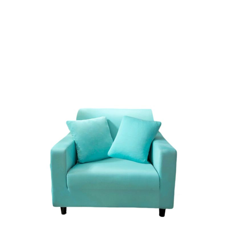 Anyhouz 1 Seater Sofa Cover Plain Blue Style and Protection For Living Room Sofa Chair Elastic Stretchable Slipcover-Slipcovers-PEROZ Accessories