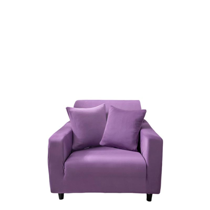 Anyhouz 1 Seater Sofa Cover Plain Purple Style and Protection For Living Room Sofa Chair Elastic Stretchable Slipcover-Slipcovers-PEROZ Accessories