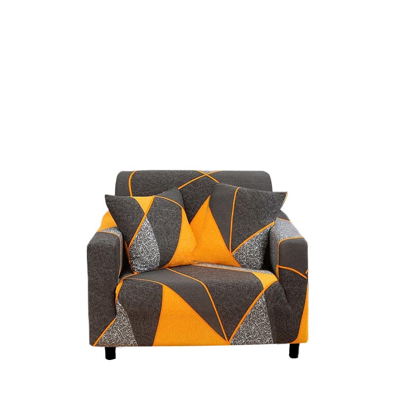Anyhouz 1 Seater Sofa Cover Marigold Style and Protection For Living Room Sofa Chair Elastic Stretchable Slipcover-Slipcovers-PEROZ Accessories