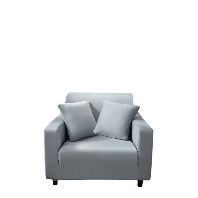 Anyhouz 1 Seater Sofa Cover Plain Ash Grey Style and Protection For Living Room Sofa Chair Elastic Stretchable Slipcover-Slipcovers-PEROZ Accessories