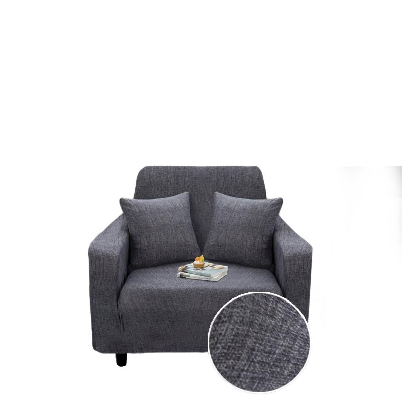 Anyhouz 1 Seater Sofa Cover Plain Gray Style and Protection For Living Room Sofa Chair Elastic Stretchable Slipcover-Slipcovers-PEROZ Accessories