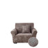 Anyhouz 1 Seater Sofa Cover Rustic Brown Style and Protection For Living Room Sofa Chair Elastic Stretchable Slipcover-Slipcovers-PEROZ Accessories