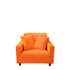 Anyhouz 1 Seater Sofa Cover Plain Orange Style and Protection For Living Room Sofa Chair Elastic Stretchable Slipcover-Slipcovers-PEROZ Accessories