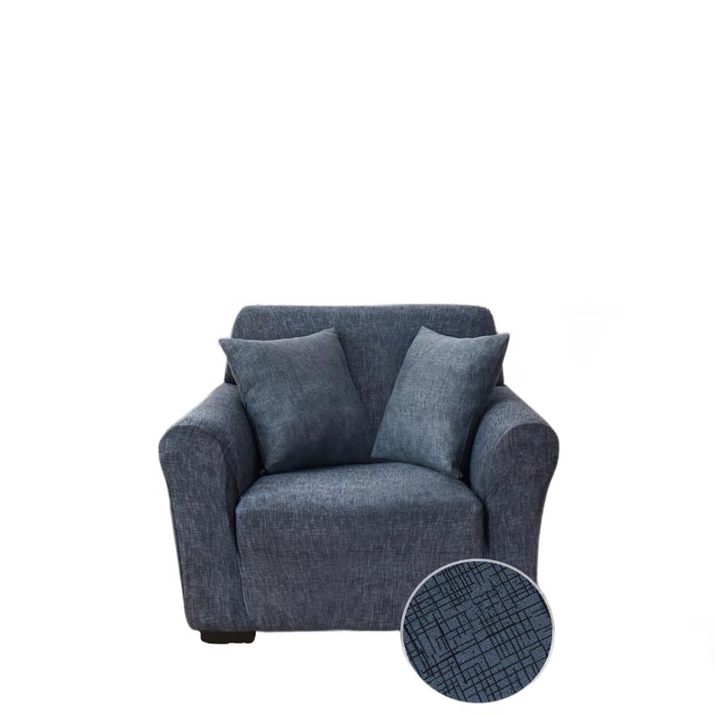 Anyhouz 1 Seater Sofa Cover Navy Blue Style and Protection For Living Room Sofa Chair Elastic Stretchable Slipcover-Slipcovers-PEROZ Accessories