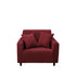 Anyhouz 1 Seater Sofa Cover Plain Wine Red Style and Protection For Living Room Sofa Chair Elastic Stretchable Slipcover-Slipcovers-PEROZ Accessories