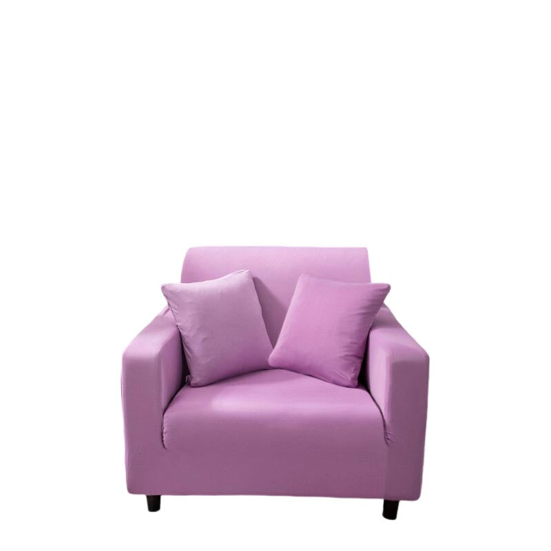 Anyhouz 1 Seater Sofa Cover Plain Light Purple Style and Protection For Living Room Sofa Chair Elastic Stretchable Slipcover-Slipcovers-PEROZ Accessories