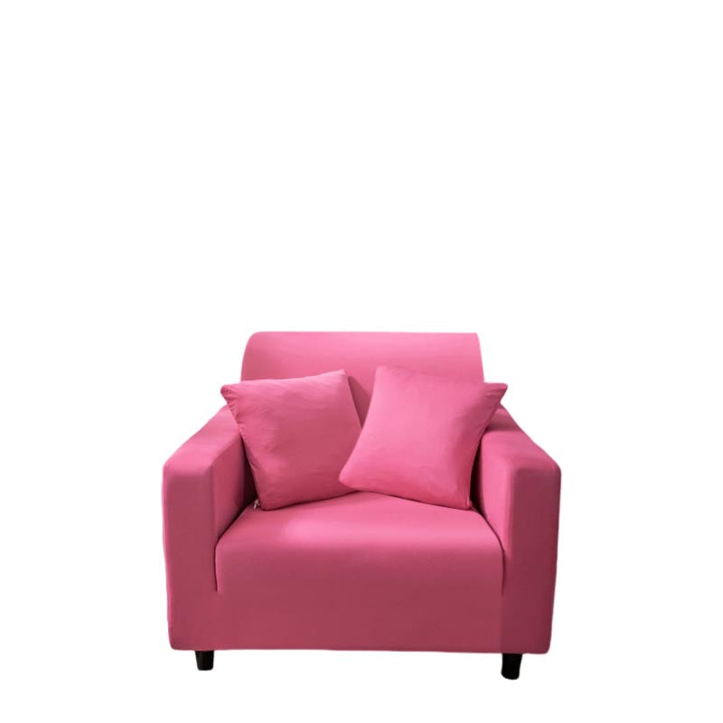 Anyhouz 1 Seater Sofa Cover Plain Rose Red Style and Protection For Living Room Sofa Chair Elastic Stretchable Slipcover-Slipcovers-PEROZ Accessories