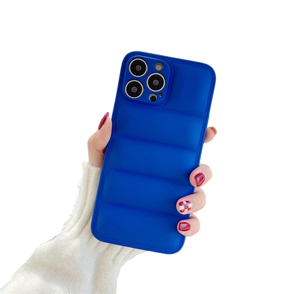 Anymob iPhone Blue Fashion Jacket Phone Case Shockproof Soft Silicone Camera Protection Cover-Mobile Phone Cases-PEROZ Accessories