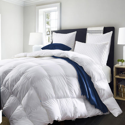 Royal Comfort Quilt 50% Duck Down 50% Duck Feather 233TC Cotton Pure Soft Duvet-Bedding-PEROZ Accessories
