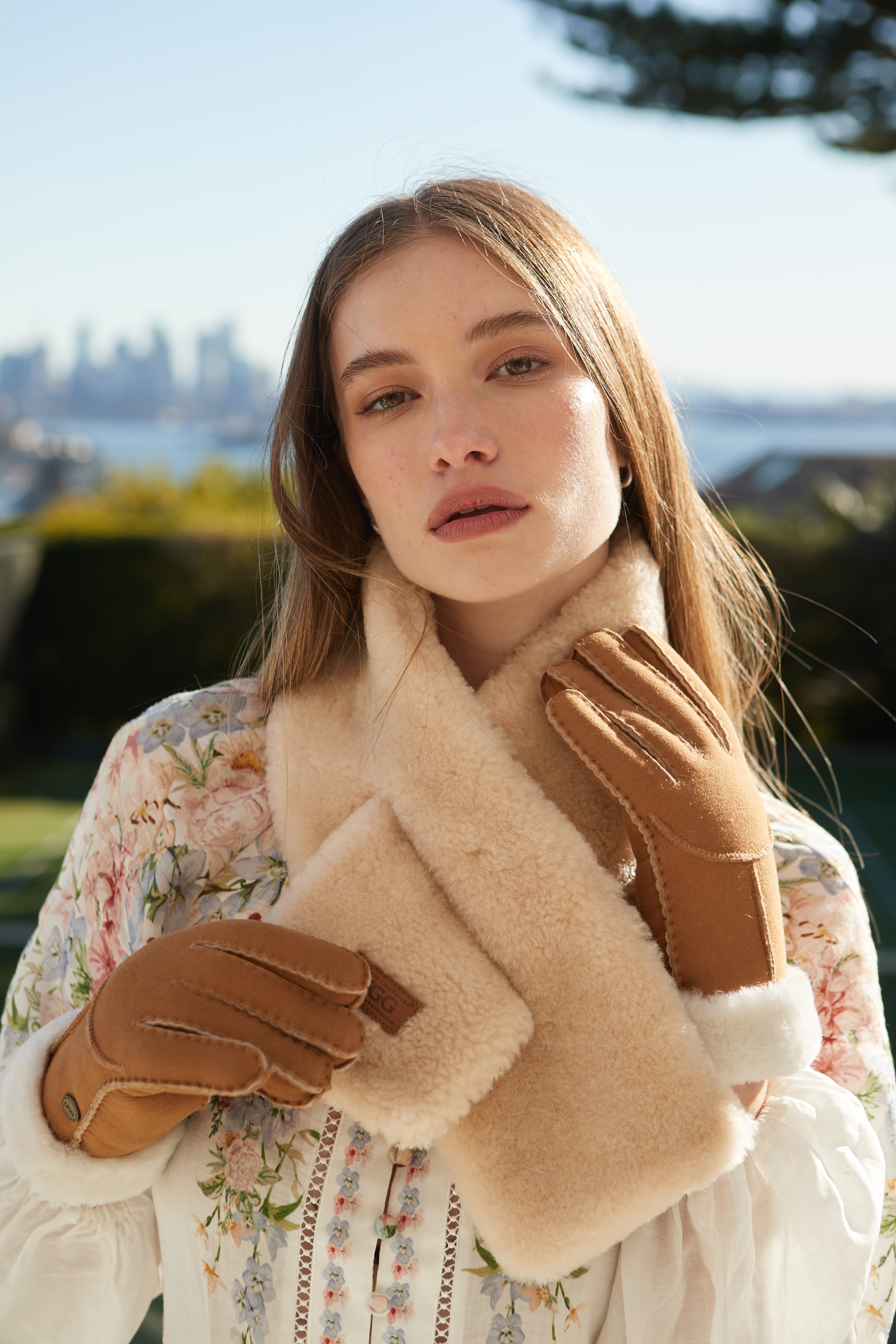 Ugg Sheepskin Touch Screen Gloves-Gloves-PEROZ Accessories