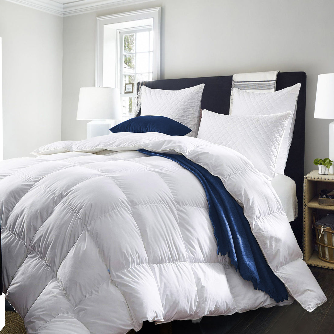 Royal Comfort 50% Goose Feather 50% Down 500GSM Quilt Duvet Deluxe Soft Touch-Bedding-PEROZ Accessories
