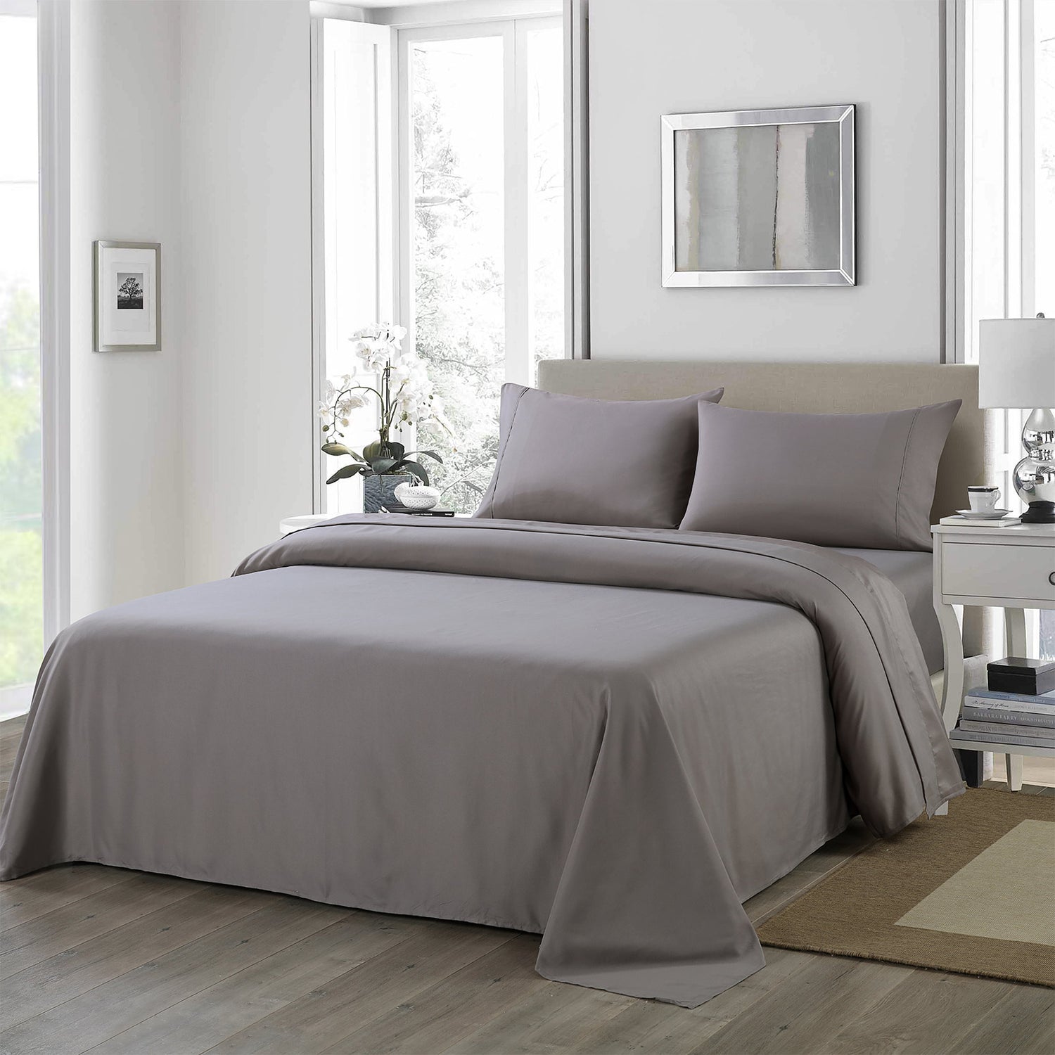 Royal Comfort 1200 Thread Count Sheet Set 4 Piece Ultra Soft Satin Weave Finish-Bed Linen-PEROZ Accessories