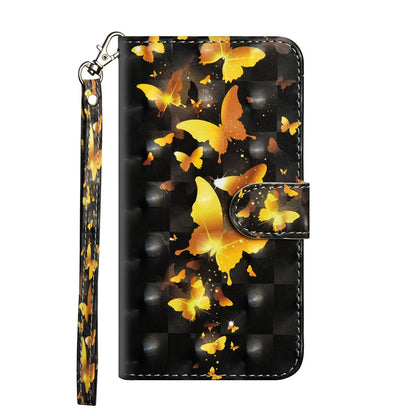 Anymob iPhone Case Golden Butterfly Flip Leather 3D Panda Painted Wallet Back Cover-Mobile Phone Cases-PEROZ Accessories