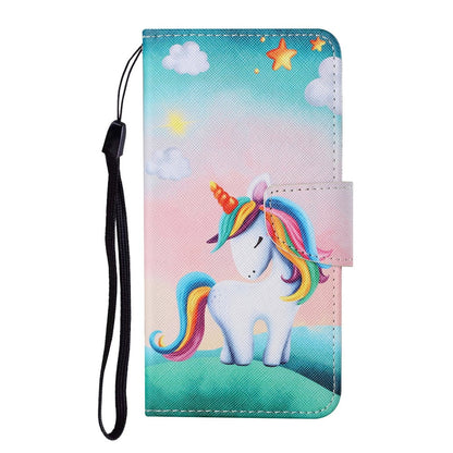 Anymob iPhone Case Unicorn Flip Leather Flower Painted Printed Wallet Phone Book Cover-Mobile Phone Cases-PEROZ Accessories
