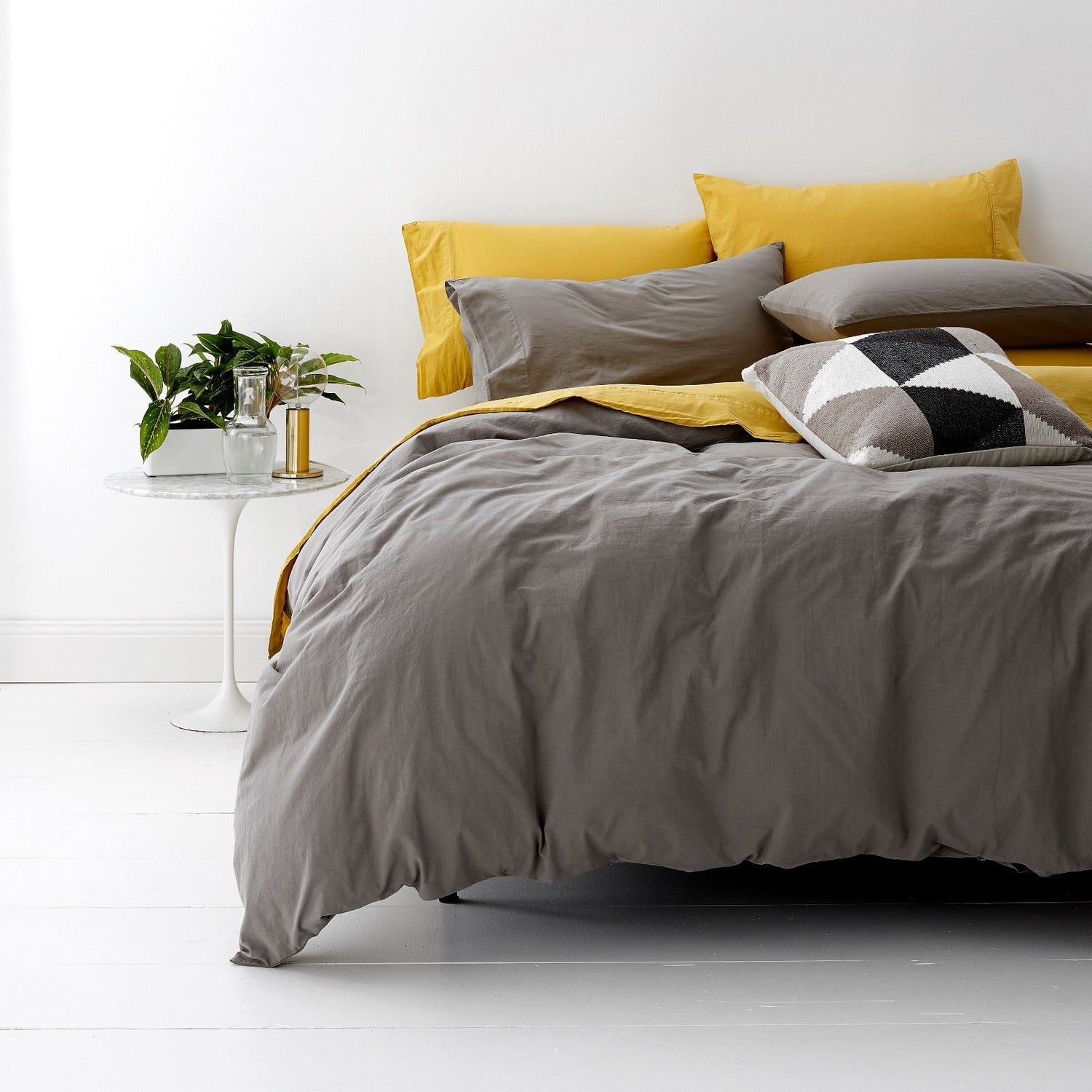Park Avenue European Vintage Washed 100% Cotton Quilt Cover Set-PEROZ Accessories