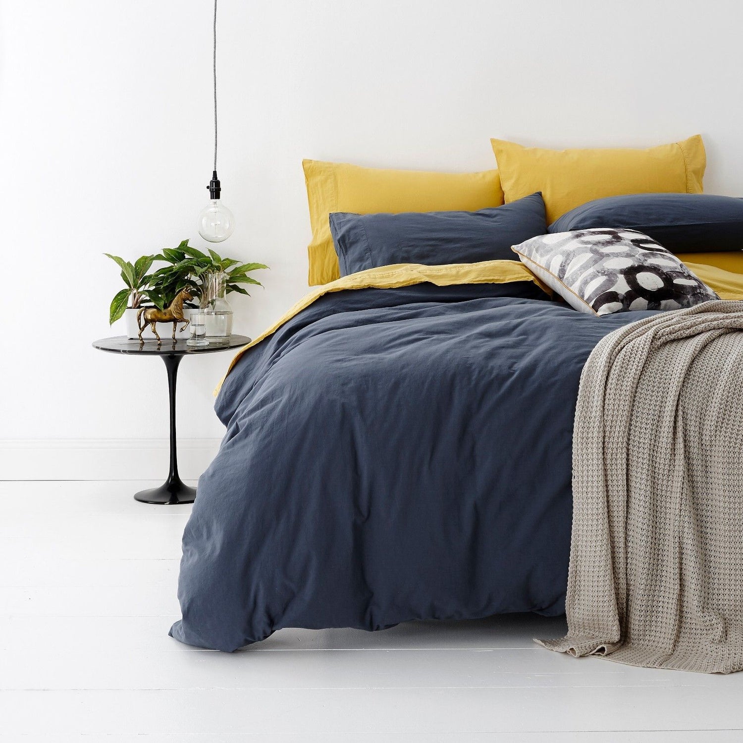 Park Avenue European Vintage Washed 100% Cotton Quilt Cover Set-PEROZ Accessories
